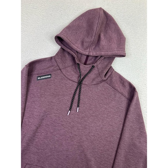 Legends Hawthorne Tech Hoodie Mens 2XL Purple Stretch Jersey Pullover Sweatshirt - Picture 3 of 9